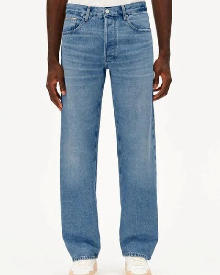 ARMEDANGELS AARY Herren Straight Jeans Bio-Baumwoll Mix Comfort Stretch