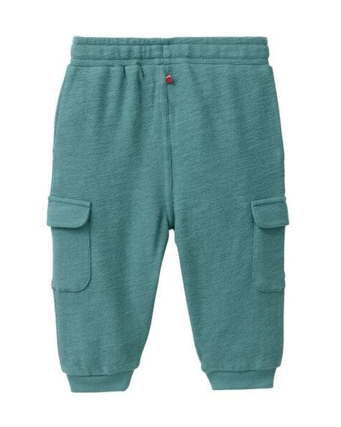 People Wear Organic Cargo Sweat Hose, grün uni, Bio-Baumwolle – Ansicht 2