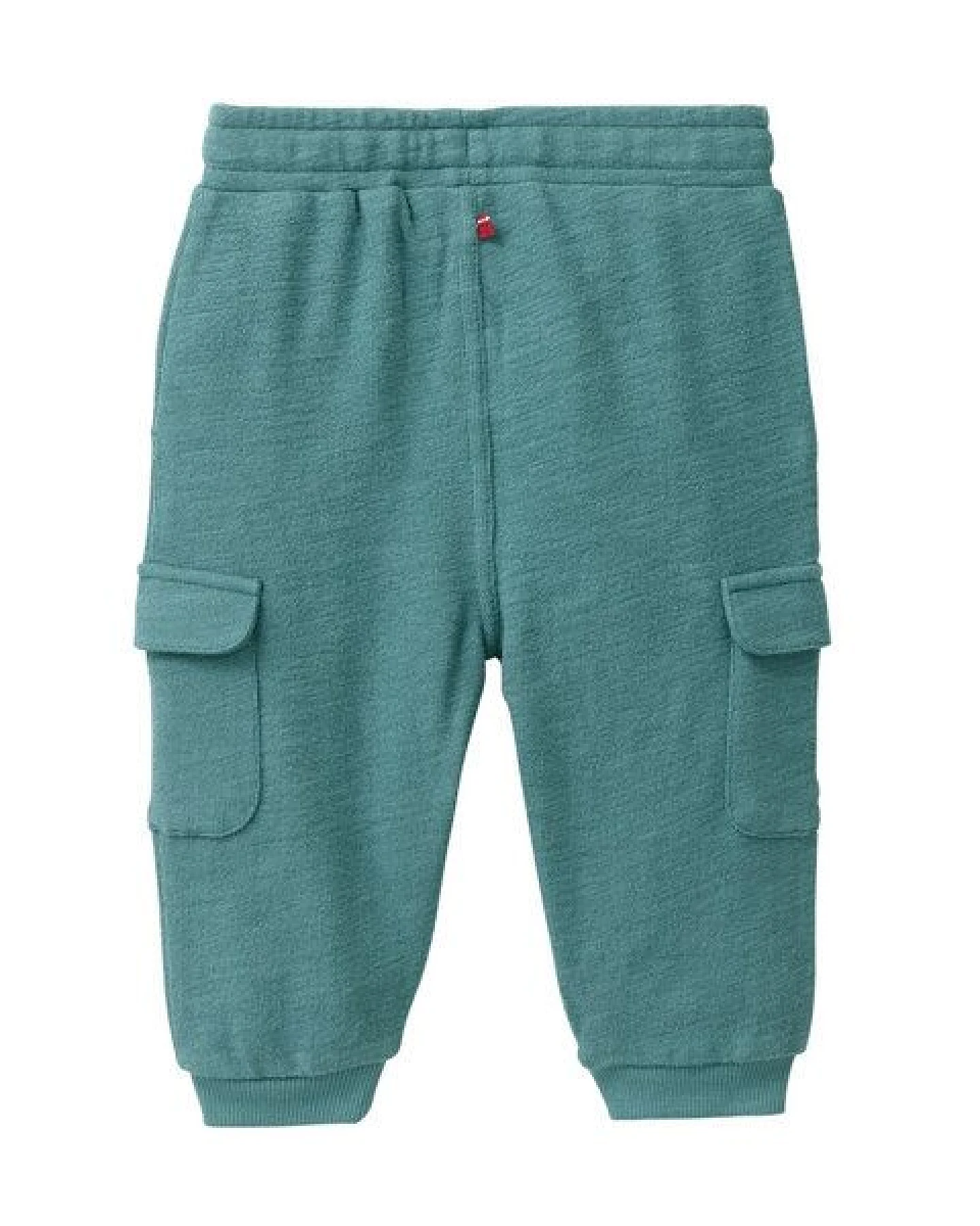People Wear Organic Cargo Sweat Hose, grün uni, Bio-Baumwolle – Ansicht 2