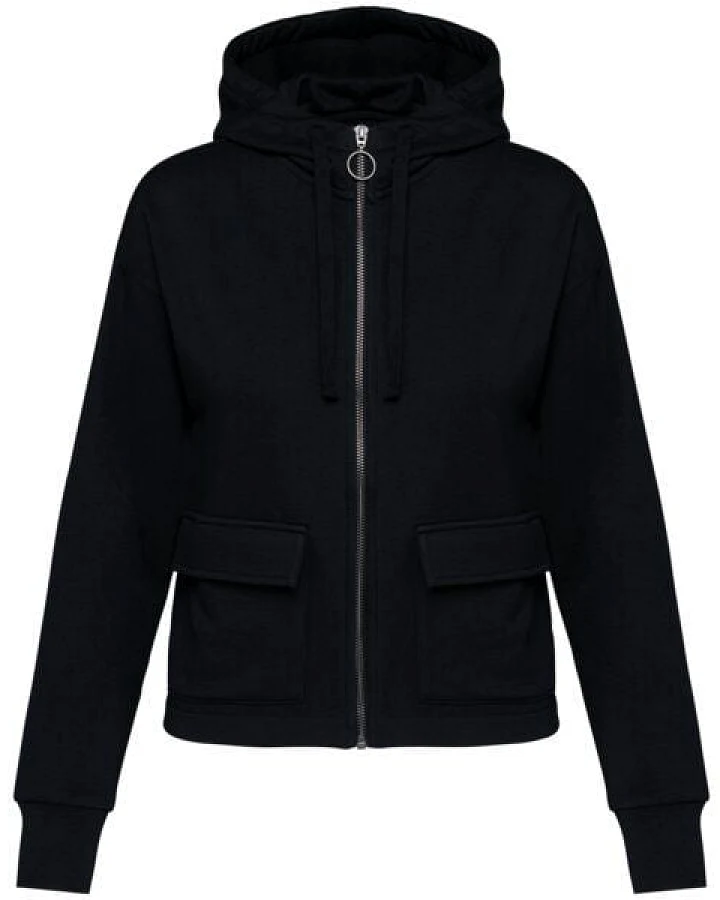 Greenspired Umweltfreundliches Damen-Kapuzensweatshirt aus French Terry mit Reißverschluss 300g/m² XS-XL