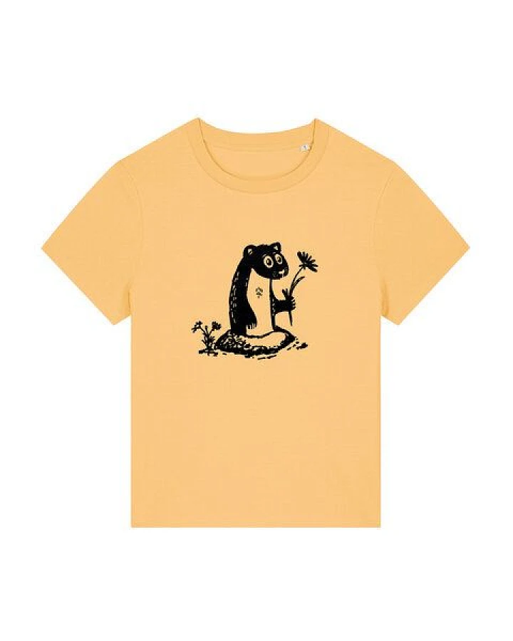 päfjes Erdmännchen mit Blume - Fair Wear Frauen T-Shirt Bio