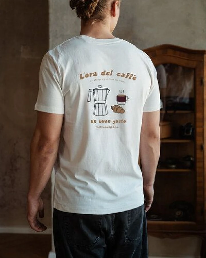 Kultgut Artdesign - Shirt aus recycelter Biobaumwolle / Caffé