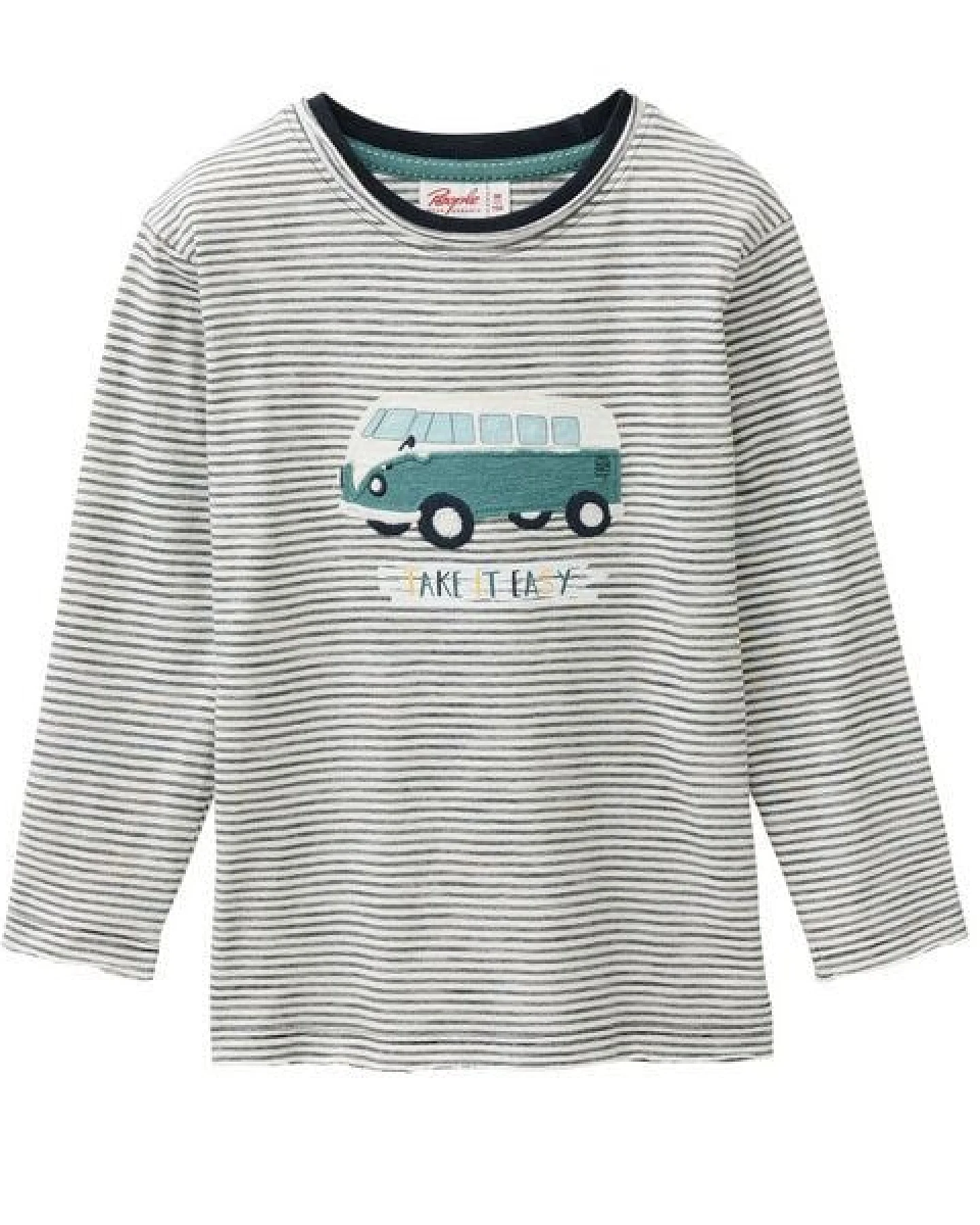 People Wear Organic Langarm Shirt, natur geringelt, "Van", Bio-Baumwolle – Ansicht 2