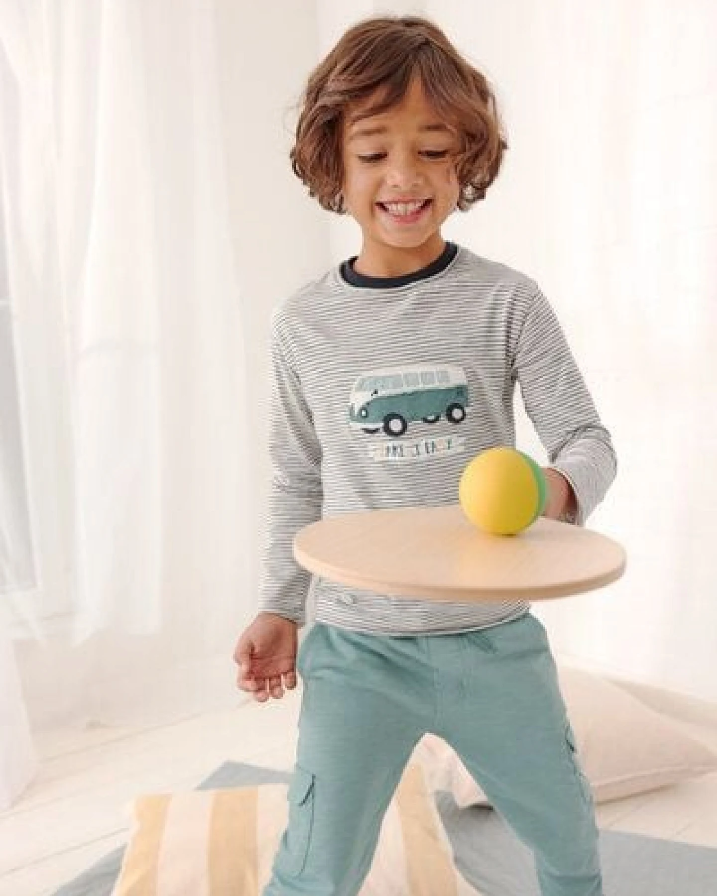 People Wear Organic Langarm Shirt, natur geringelt, "Van", Bio-Baumwolle – Ansicht 4