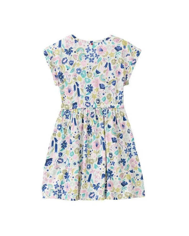 People Wear Organic "Kurzarm Kleid, bunt bedruckt, ""tropische Blüte"", Bio-Baumwolle"