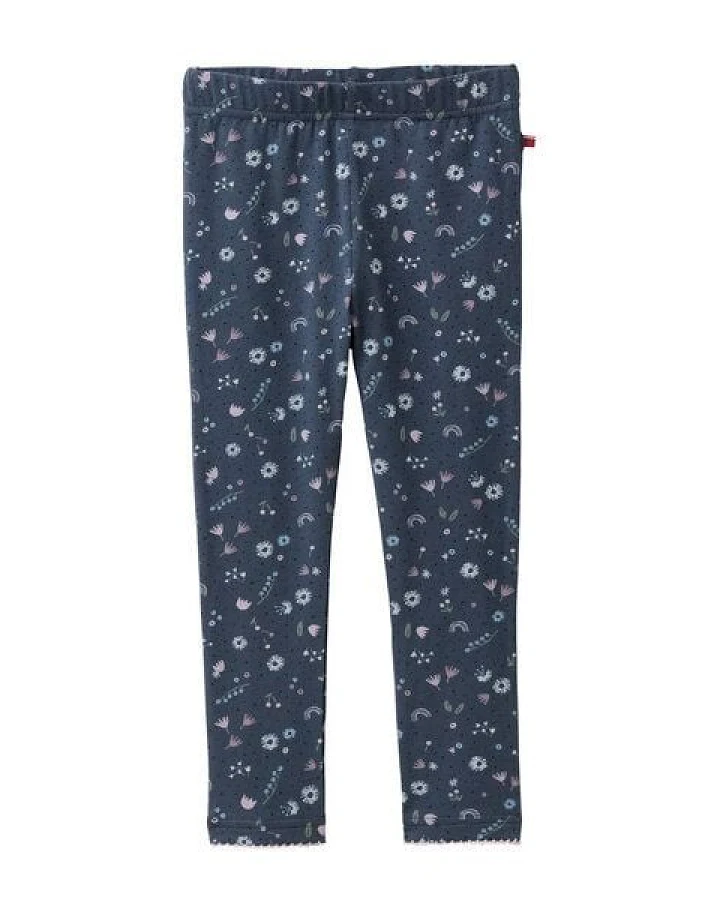 People Wear Organic "Leggings, dunkelblau bedruckt, ""Gänseblümchen"", Bio-Baumwolle"