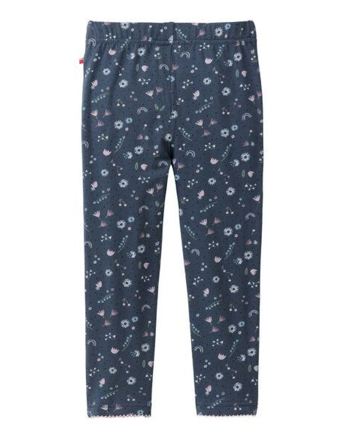 People Wear Organic "Leggings, dunkelblau bedruckt, ""Gänseblümchen"", Bio-Baumwolle" – Ansicht 2