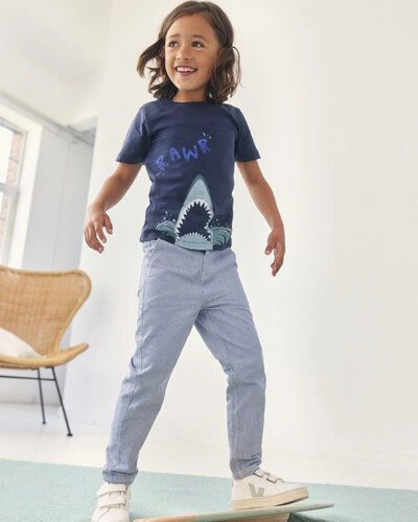 People Wear Organic Hose, blau gestreift, Bio-Baumwolle – Ansicht 4
