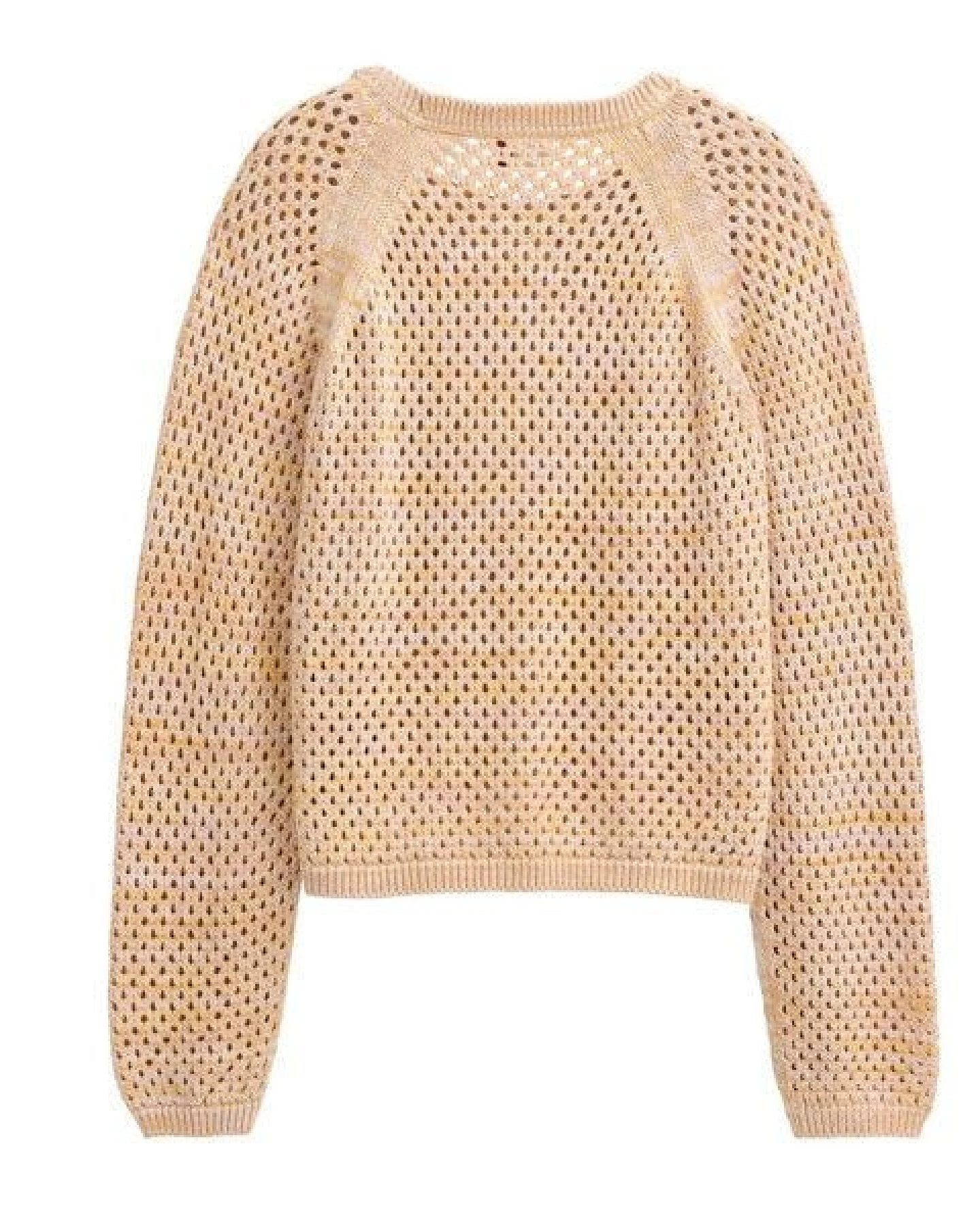 People Wear Organic Lochstrick-Pullover, bunt mélange, Bio-Baumwolle – Ansicht 4