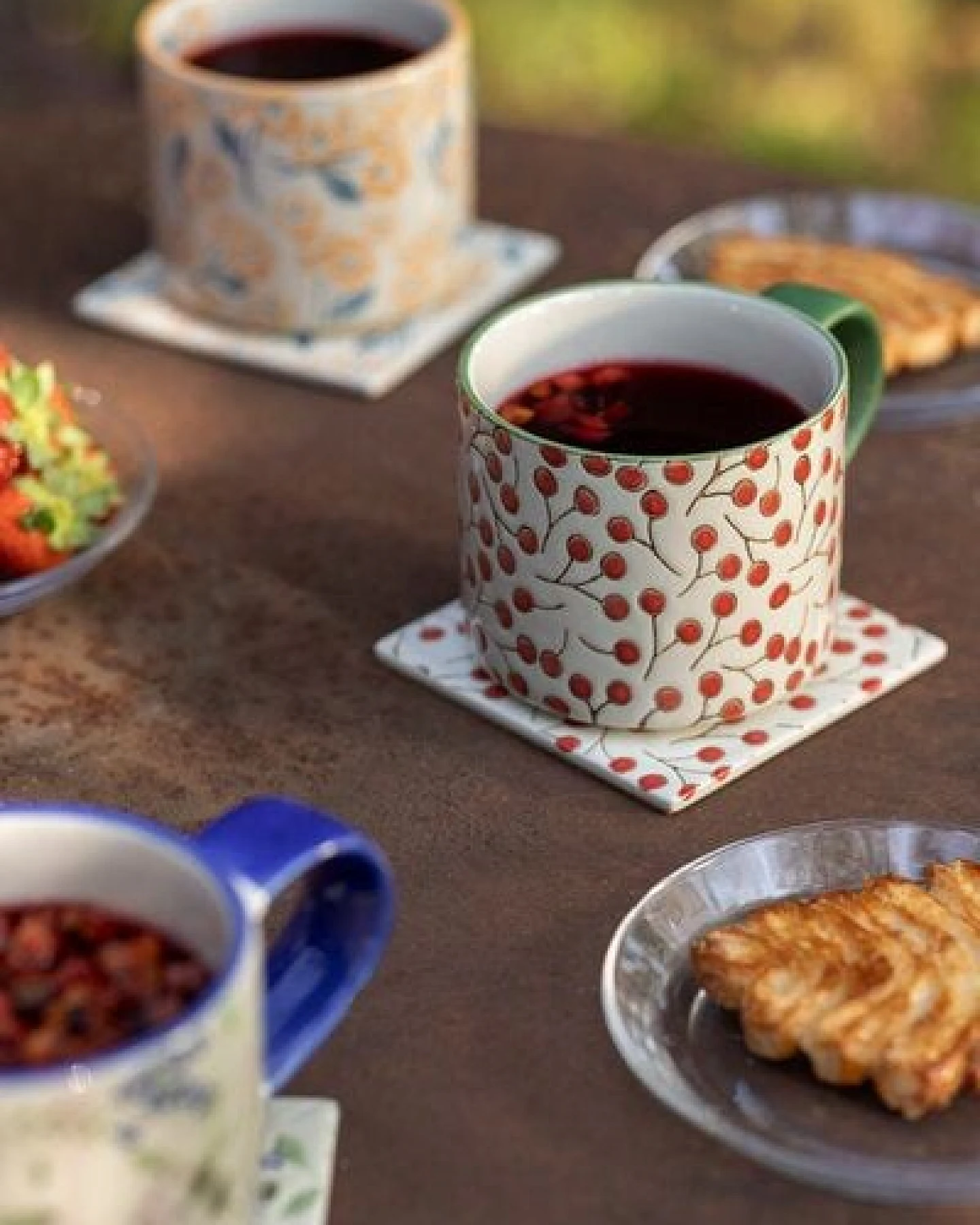 TRANQUILLO Untersetzer VINTAGE GARDEN Früchte aus Steinzeug (POR777, POR778, POR779) – Ansicht 4