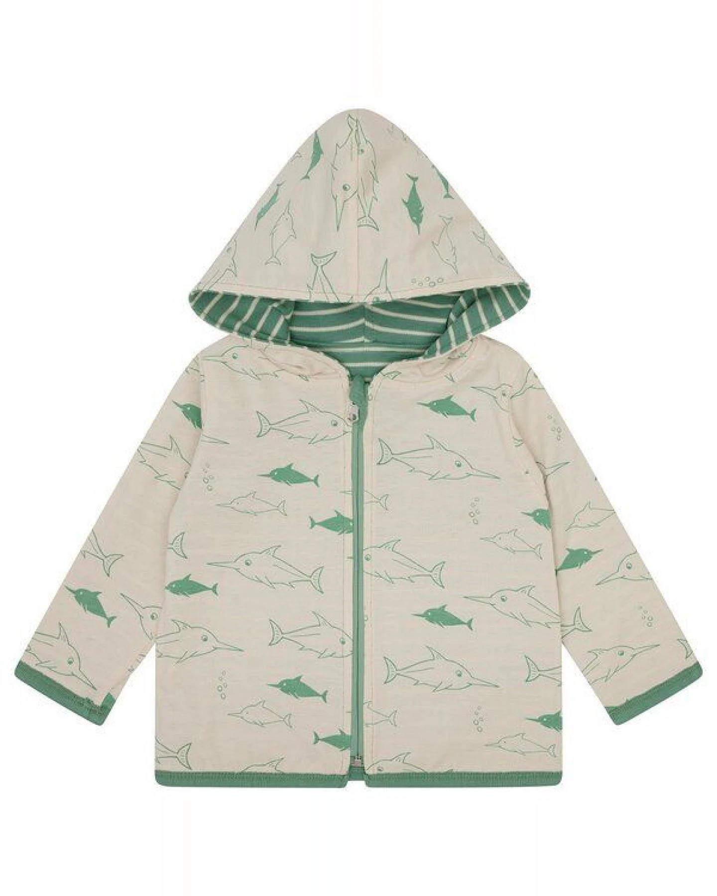 loud + proud Babys & Kinder Wendejacke mit Kapuze, GOTS-zertifiziert – Ansicht 2