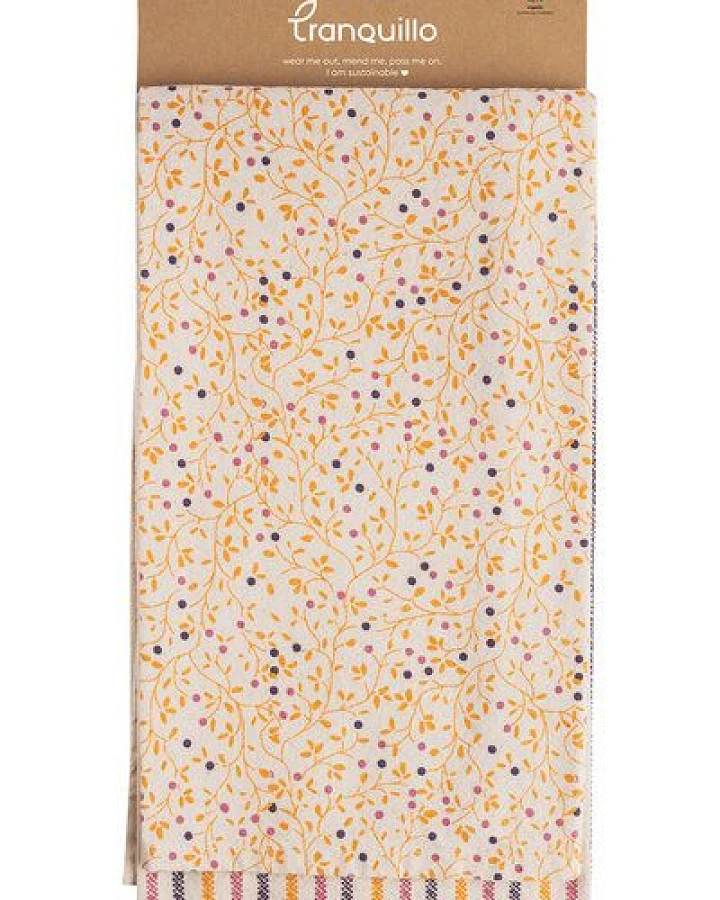TRANQUILLO 2er-Set Geschirrtücher ROMANTIC, GOTS-zertifiziert, 70 x 50 cm (TEX161, TEX162)