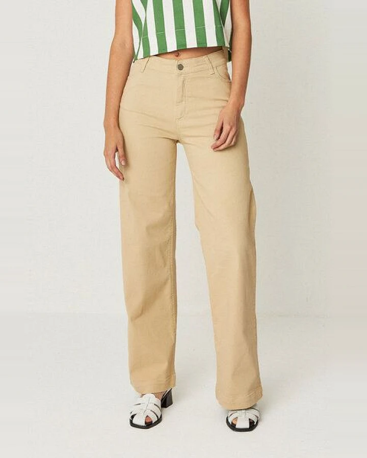 SKFK Ainhize Straight Leg Jeans - Sand