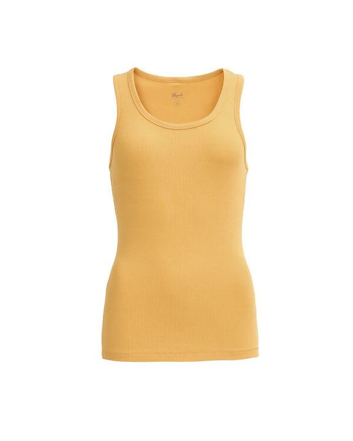 People Wear Organic Ripp Tank Top, orange uni, Bio-Baumwolle