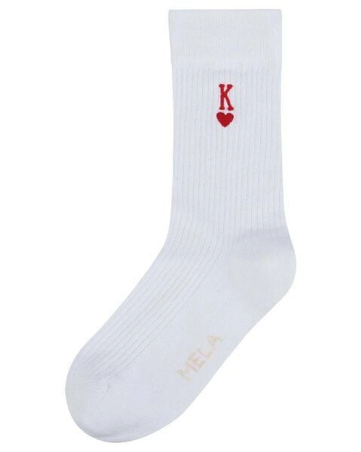 Gerippte Socken Stickerei 1er Pack