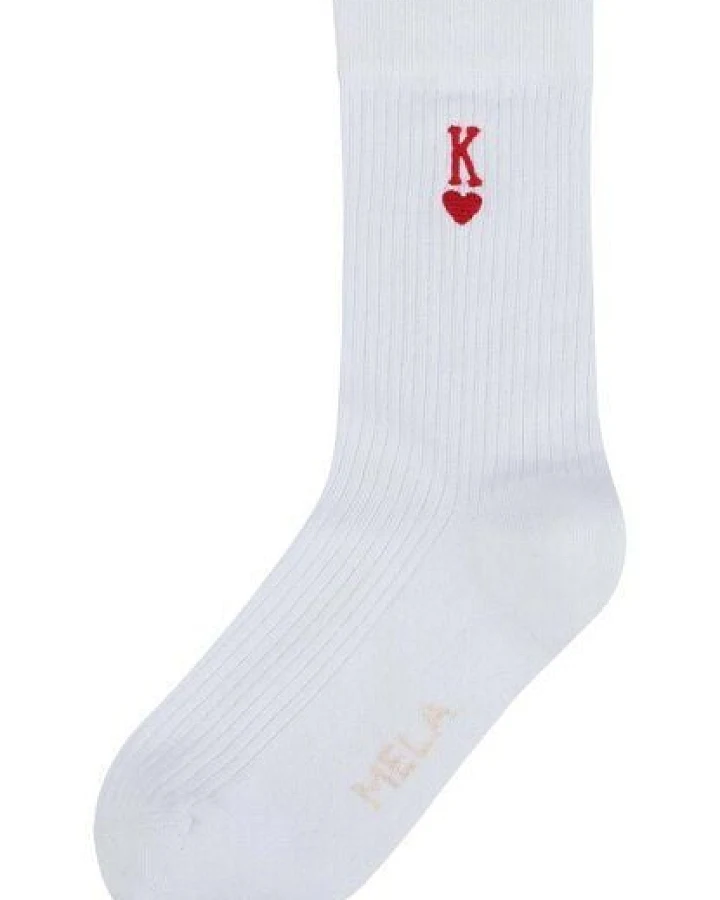 Gerippte Socken Stickerei 1er Pack