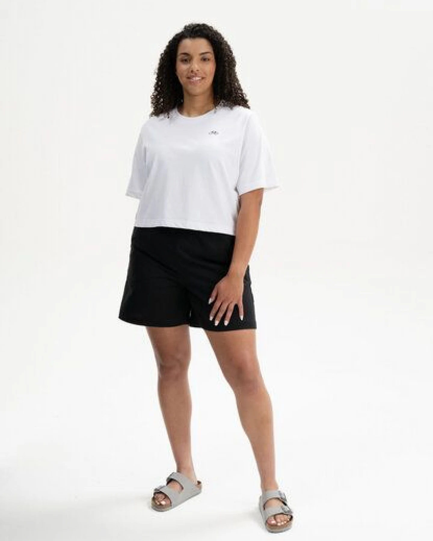 Cropped T-Shirt schwer JOSHNA Stickerei – Ansicht 3