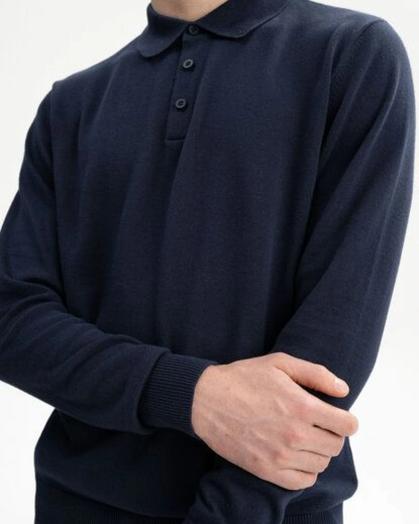Langarm Strick Poloshirt HARISH – Ansicht 4