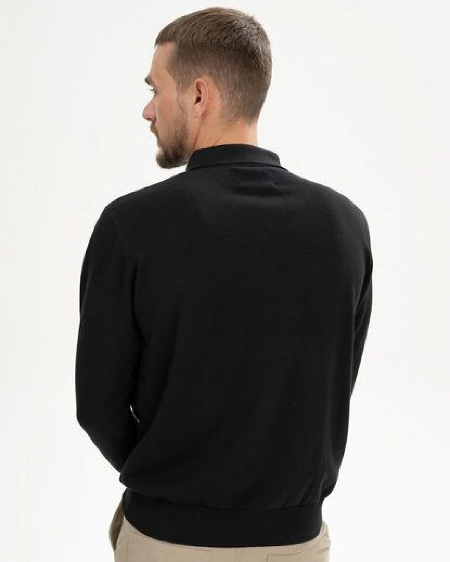 Langarm Strick Poloshirt HARISH – Ansicht 3