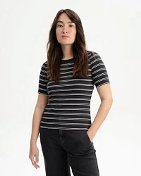 Produktseite: MELA Ripp T-Shirt Style JASLEEN aus 100% Bio-Baumwolle