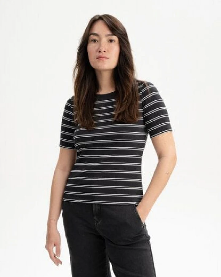 MELA Ripp T-Shirt Style JASLEEN aus 100% Bio-Baumwolle