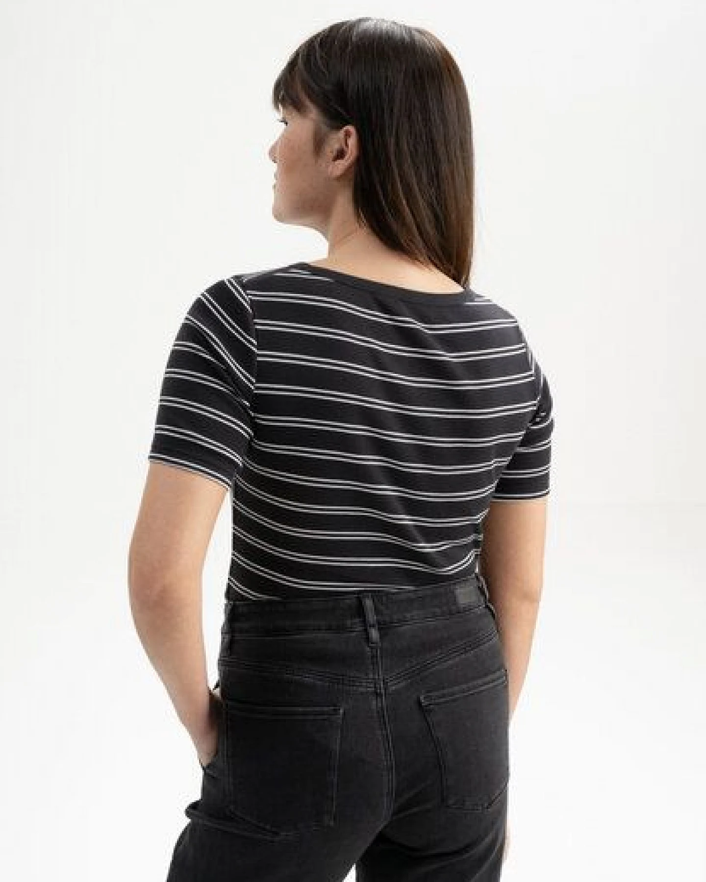MELA Ripp T-Shirt Style JASLEEN aus 100% Bio-Baumwolle – Ansicht 2
