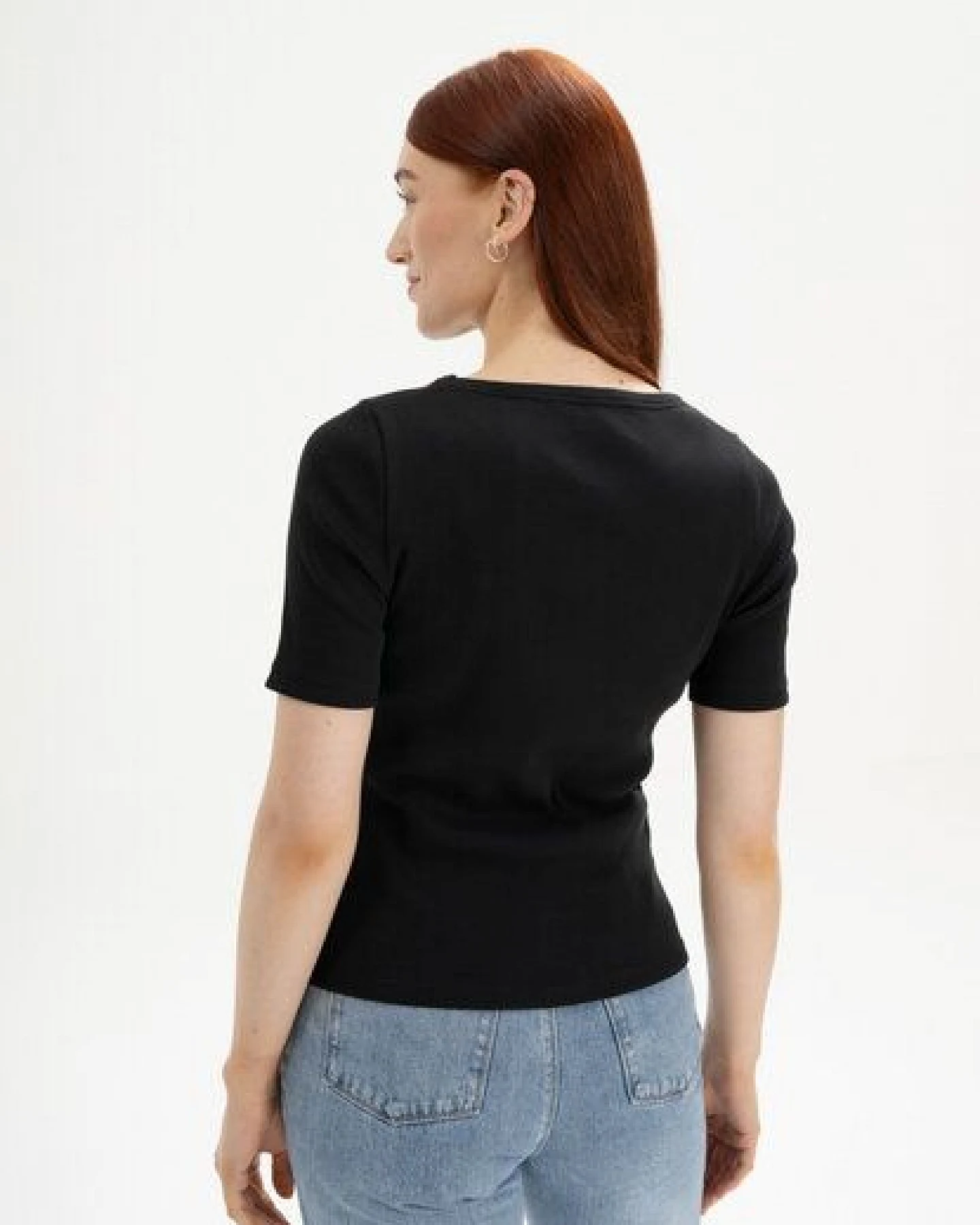 MELA Ripp T-Shirt Style JASLEEN aus 100% Bio-Baumwolle – Ansicht 2
