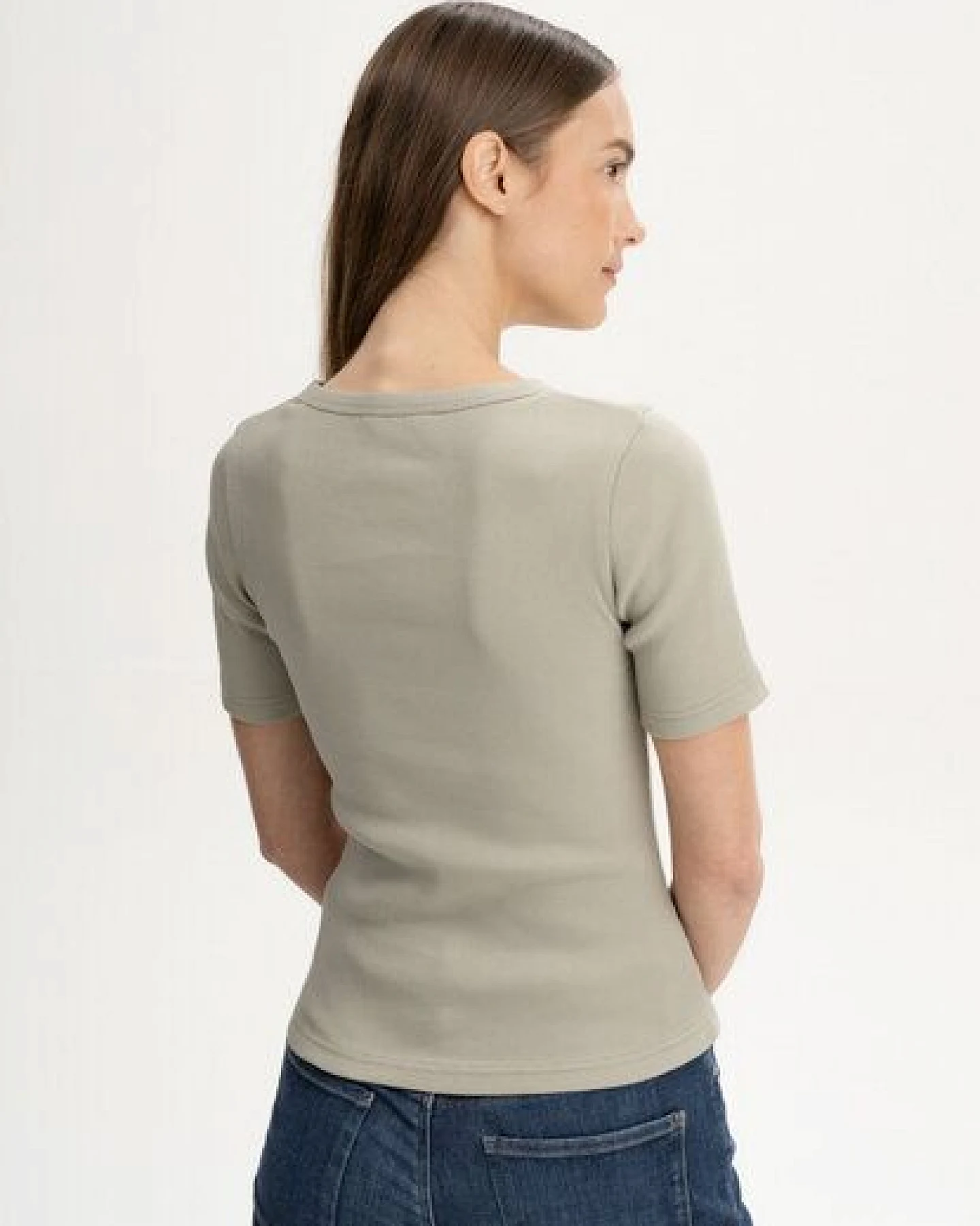 MELA Ripp T-Shirt Style JASLEEN aus 100% Bio-Baumwolle – Ansicht 2