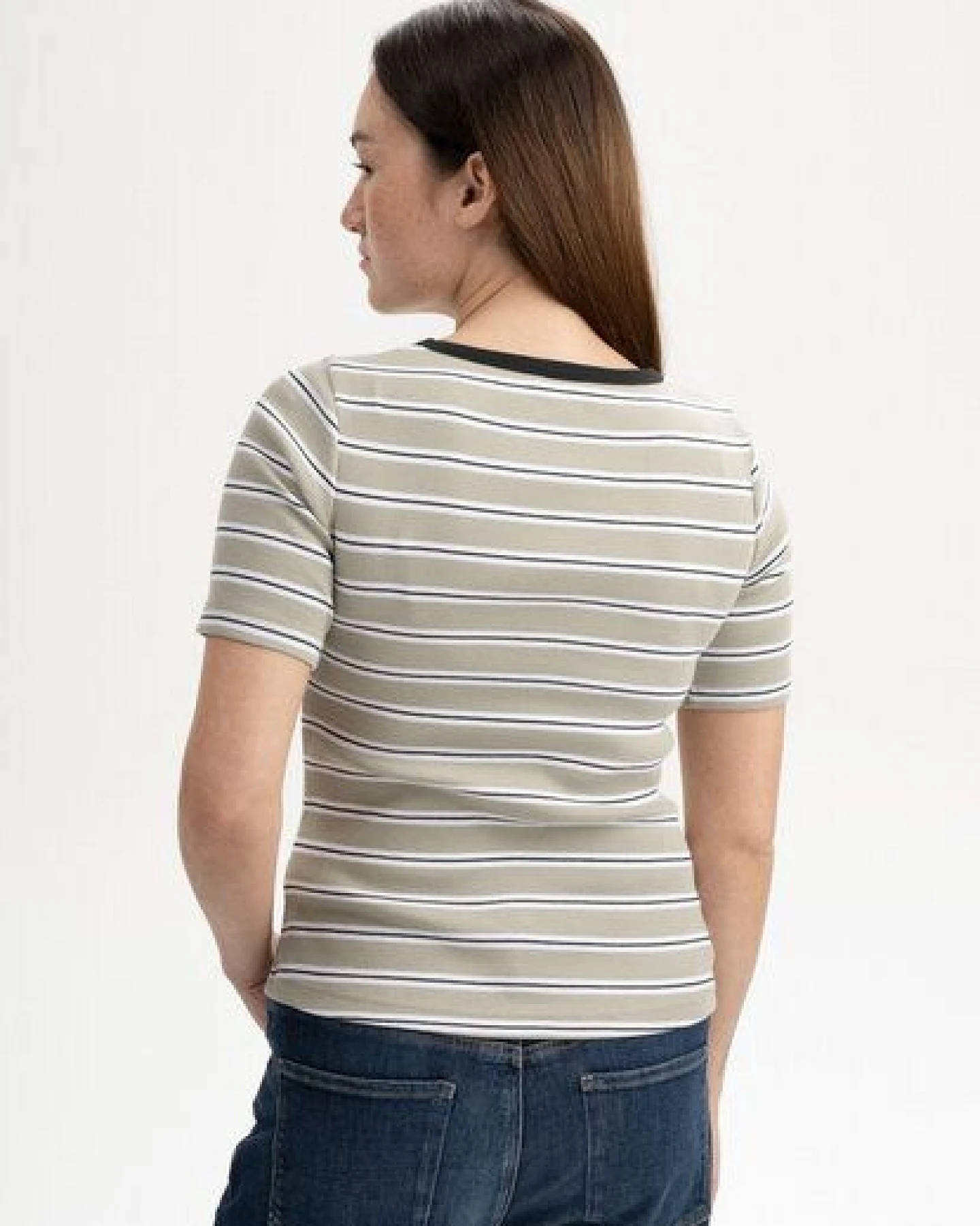 MELA Ripp T-Shirt Style JASLEEN aus 100% Bio-Baumwolle – Ansicht 2