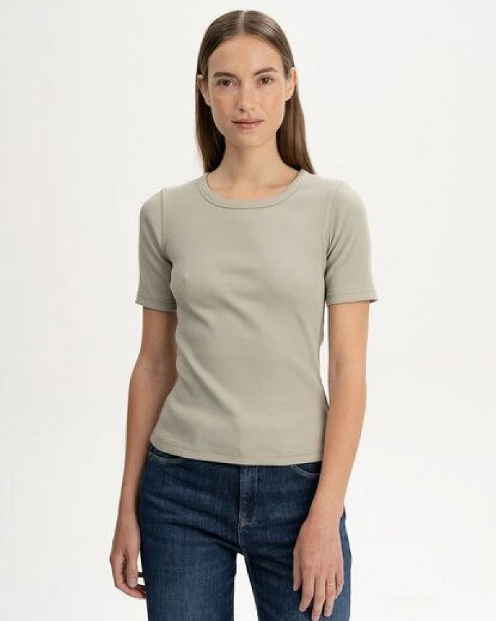 Produktseite: MELA Ripp T-Shirt Style JASLEEN aus 100% Bio-Baumwolle