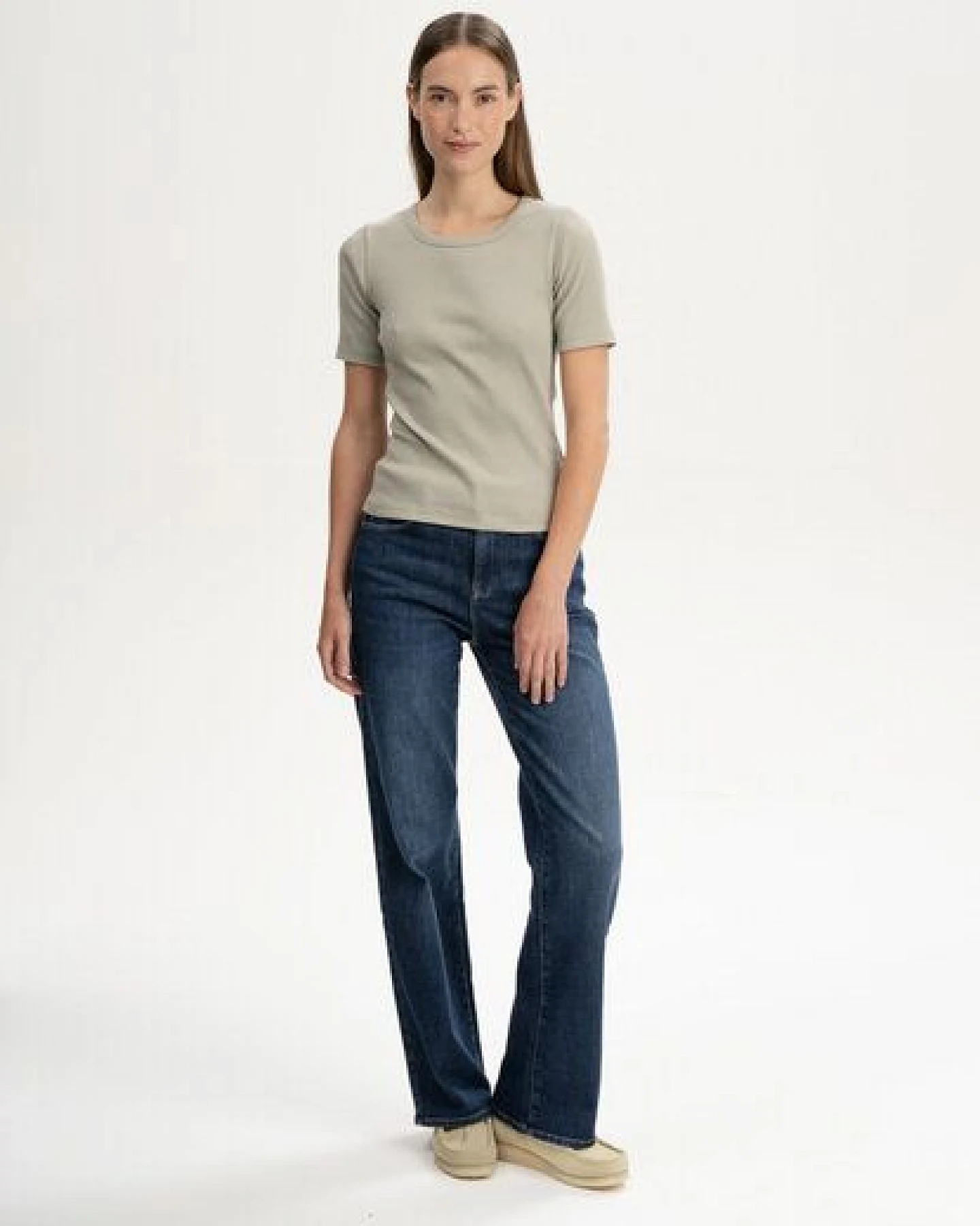 MELA Ripp T-Shirt Style JASLEEN aus 100% Bio-Baumwolle – Ansicht 3