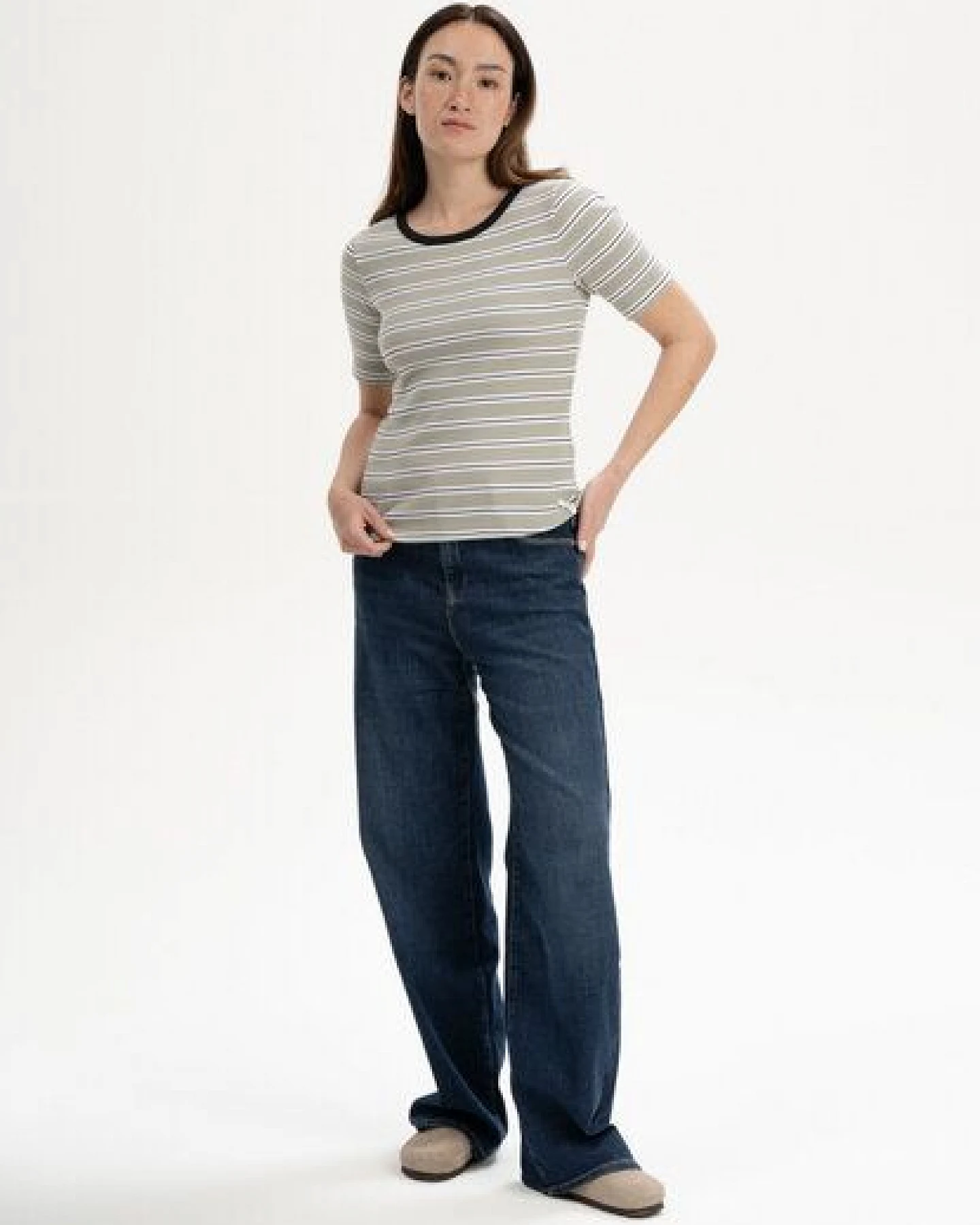 MELA Ripp T-Shirt Style JASLEEN aus 100% Bio-Baumwolle – Ansicht 3