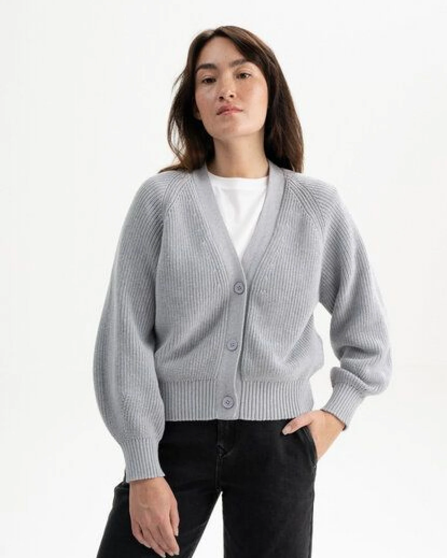 Rippstrick Cardigan Style BHUMA – Ansicht 2