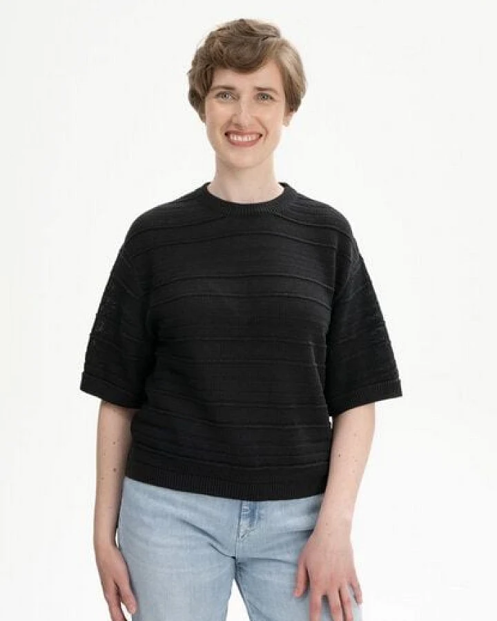 Strukturiertes Strick T-Shirt Style AROHI