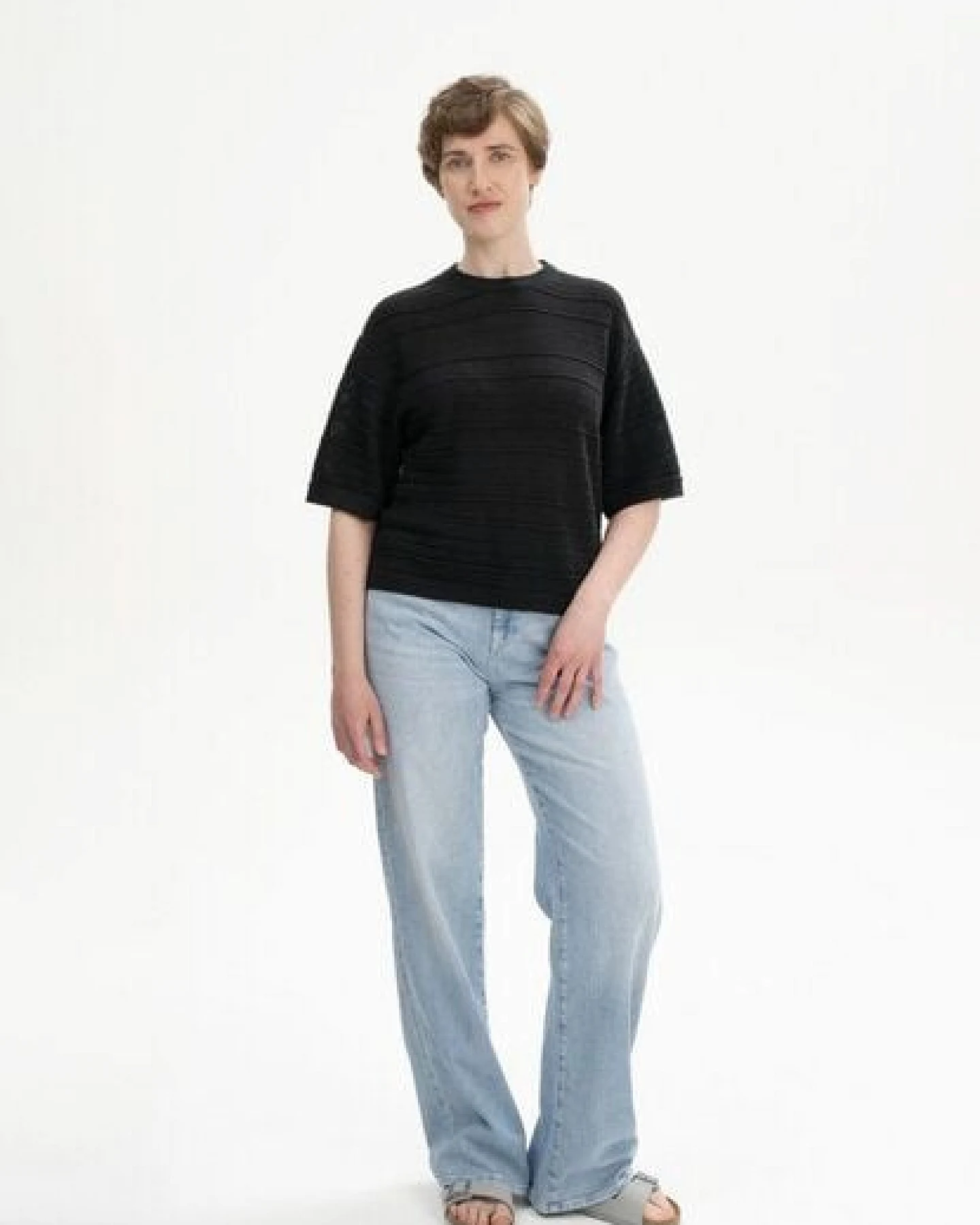 Strukturiertes Strick T-Shirt Style AROHI – Ansicht 3