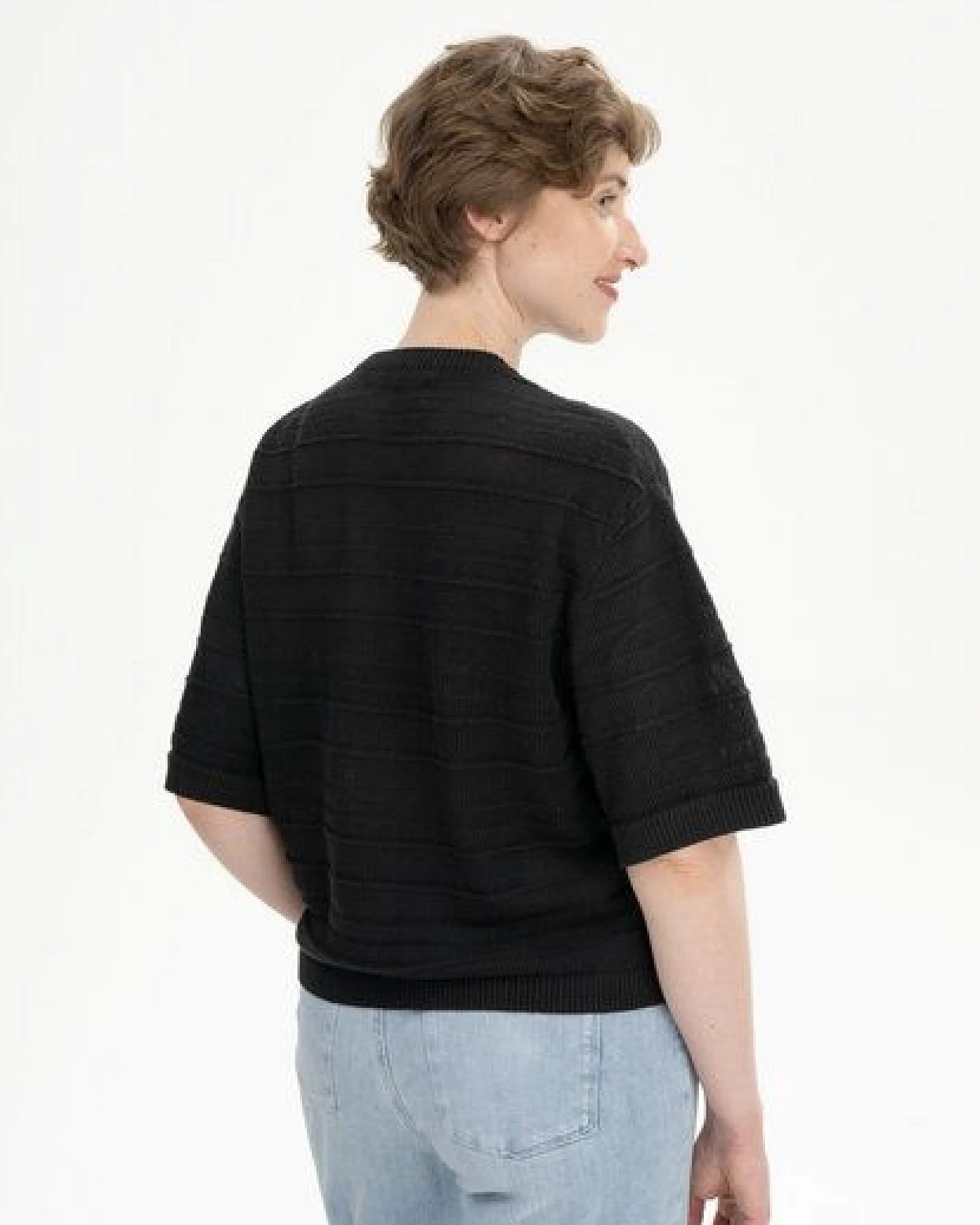 Strukturiertes Strick T-Shirt Style AROHI – Ansicht 2