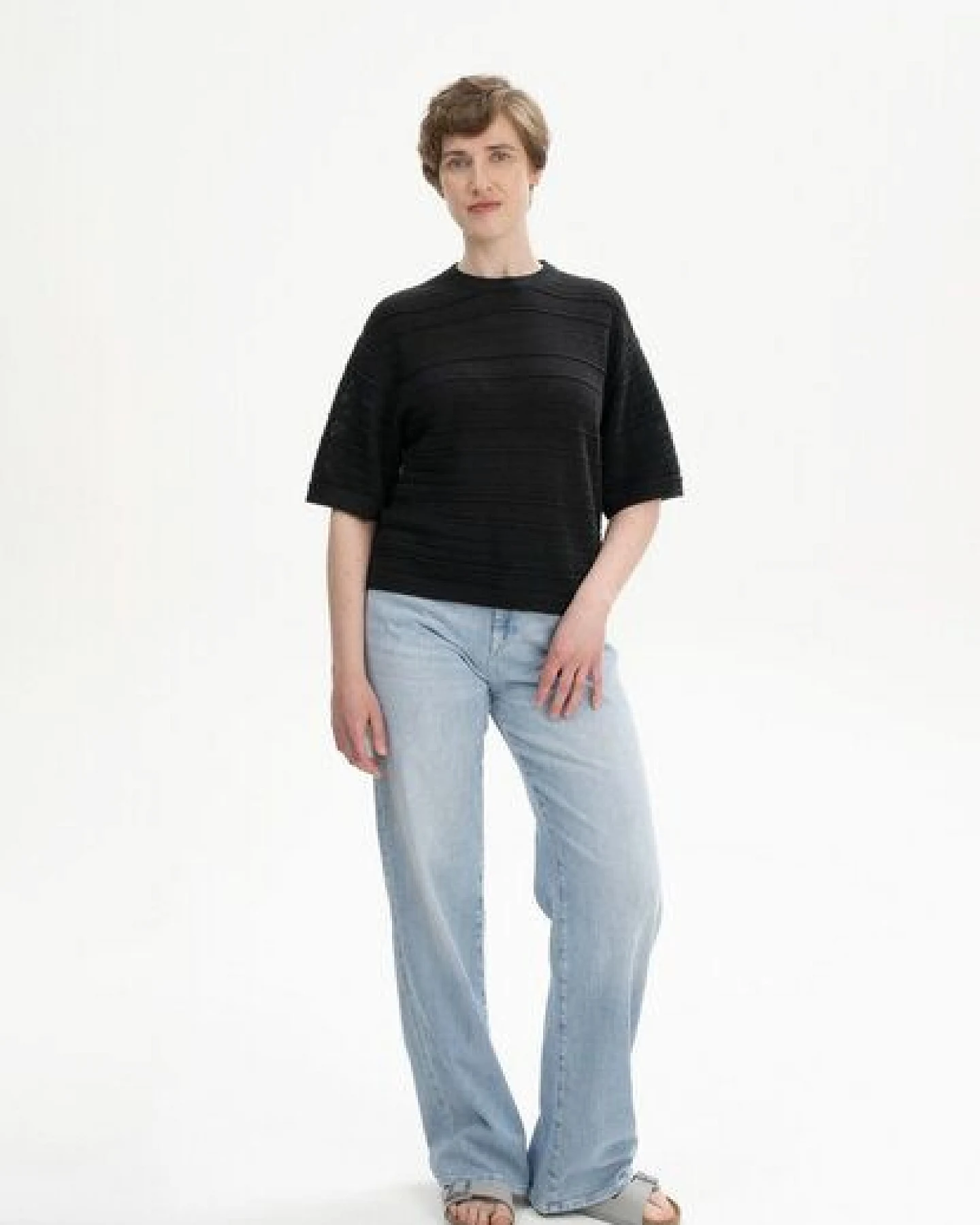 Strukturiertes Strick T-Shirt Style AROHI – Ansicht 3