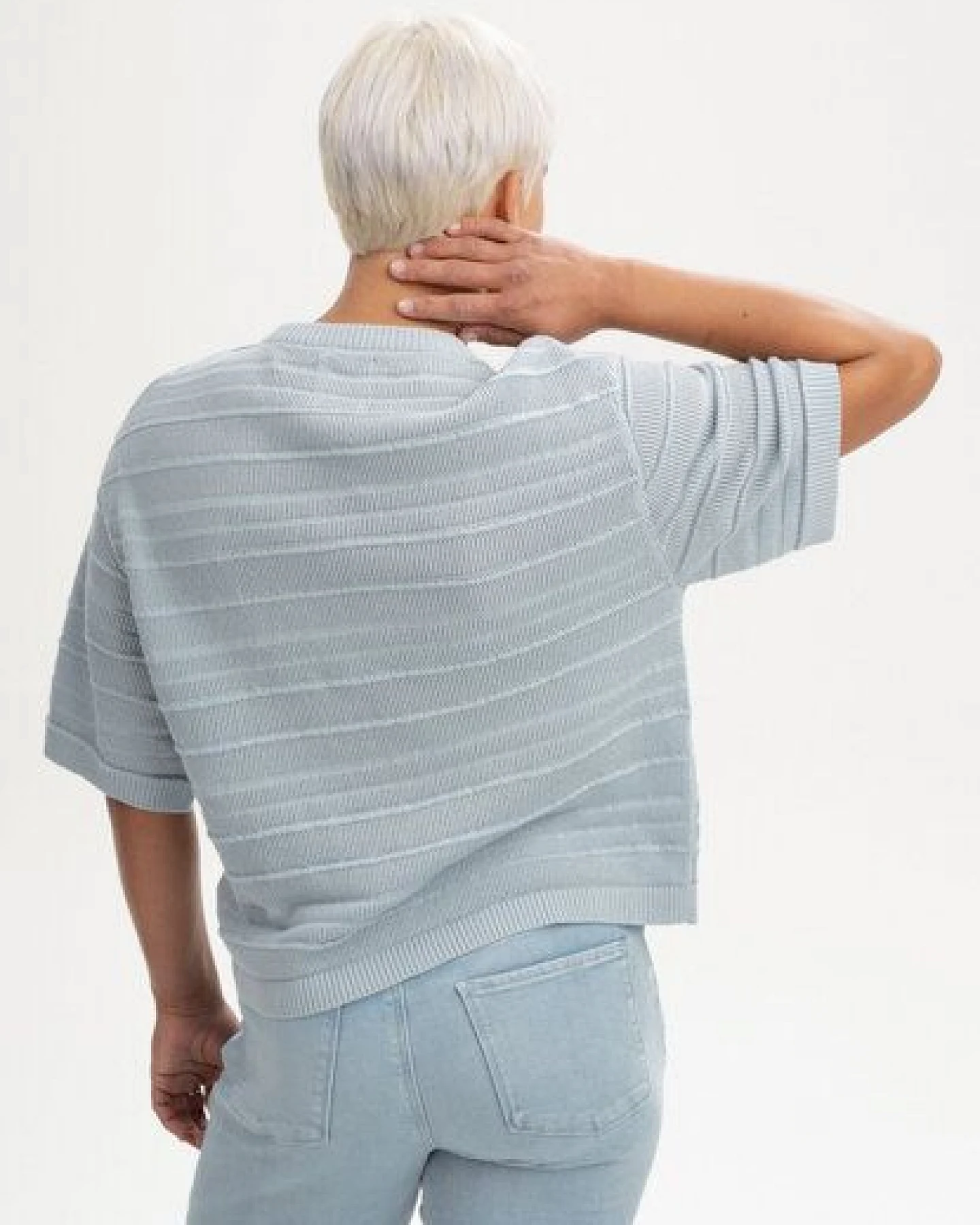 Strukturiertes Strick T-Shirt Style AROHI – Ansicht 2