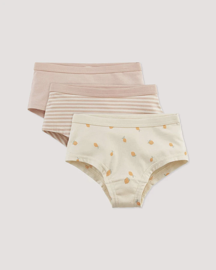 hessnatur Kinder Mädchen Panty Regular Cut im 3er-Pack aus Bio-Baumwolle - rosa - Größe 122/128