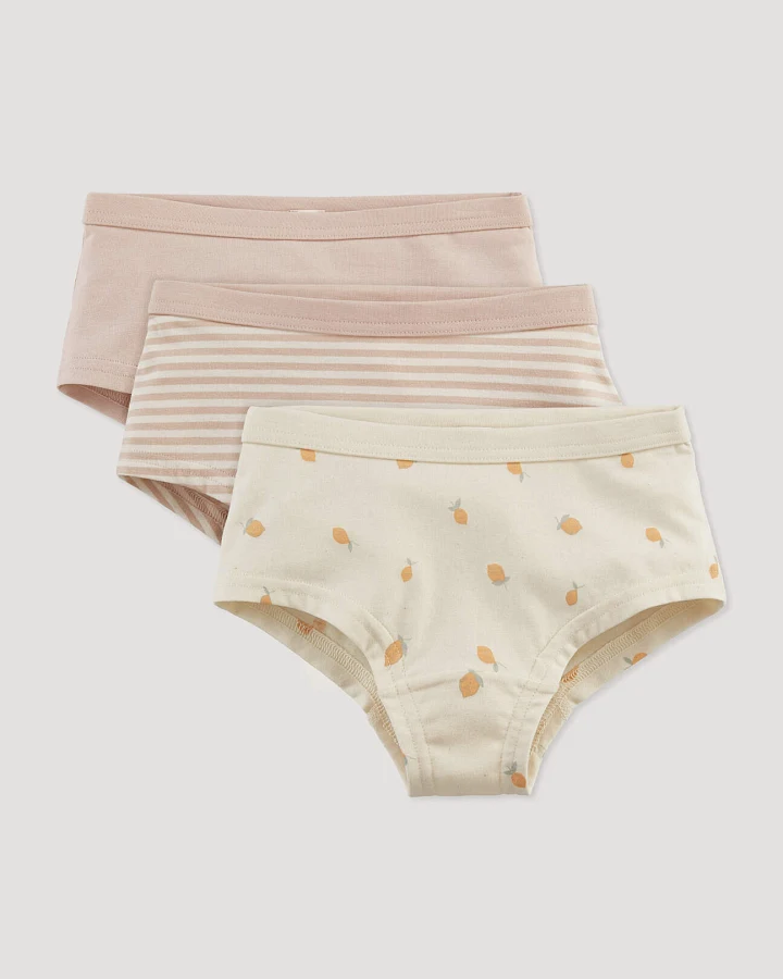 hessnatur Kinder Mädchen Panty Regular Cut im 3er-Pack aus Bio-Baumwolle - rosa - Größe 122/128
