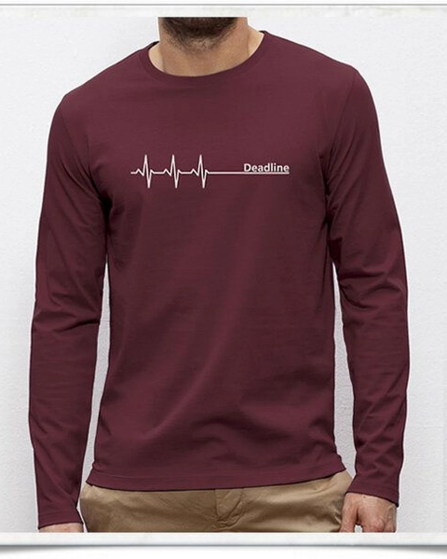 Picopoc Deadline Langarm T-Shirt / Burgundy braun – Ansicht 2
