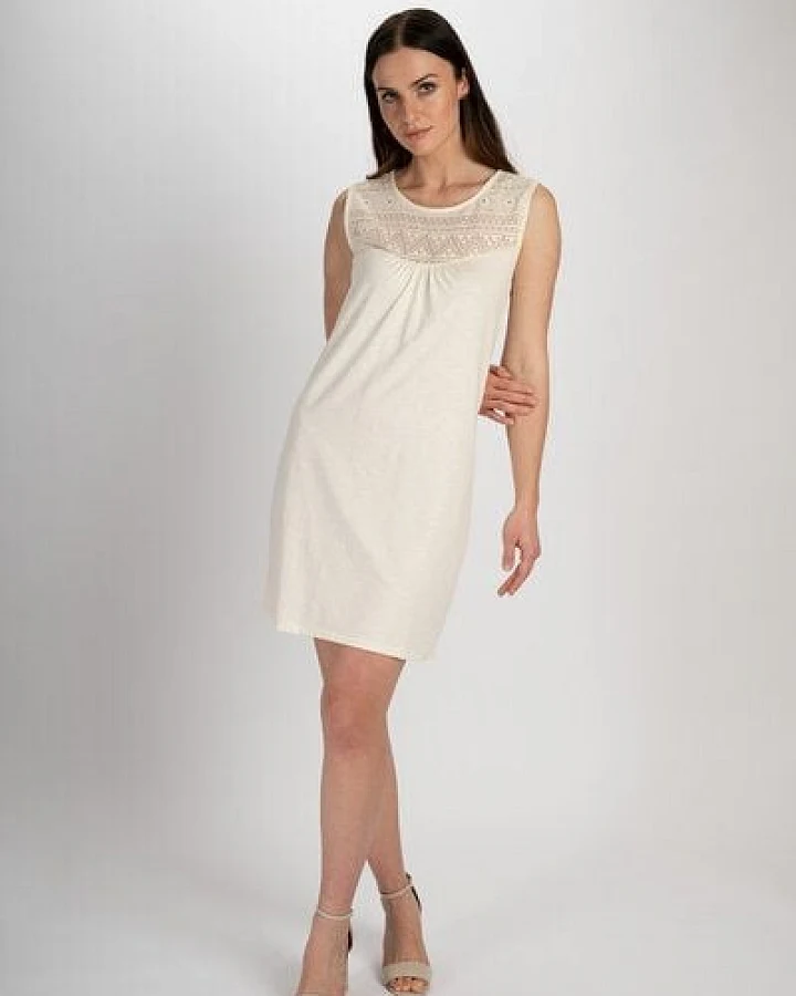 TRANQUILLO Kurzes Kleid mit Spitzendetails (S25X46)