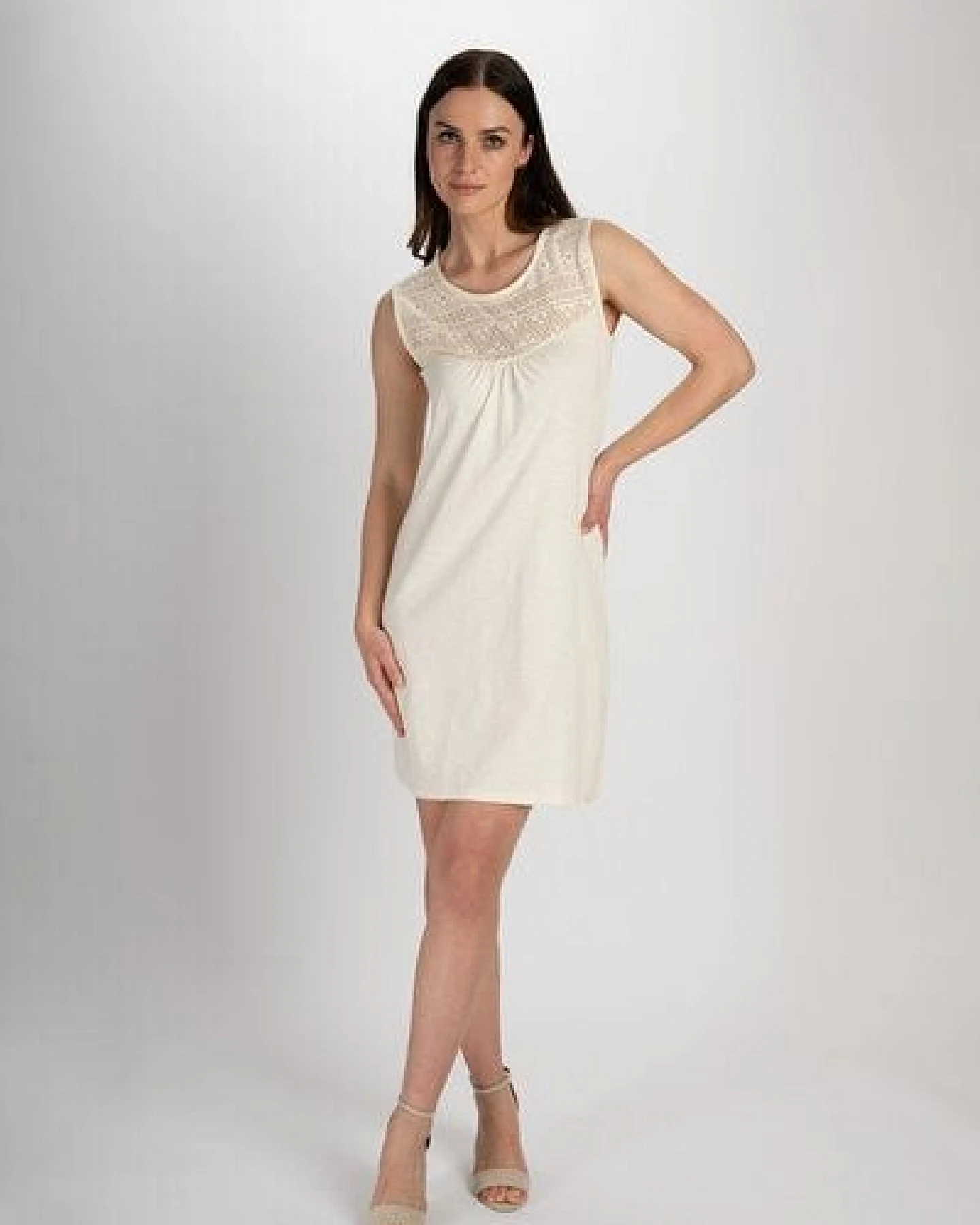 TRANQUILLO Kurzes Kleid mit Spitzendetails (S25X46) – Ansicht 4