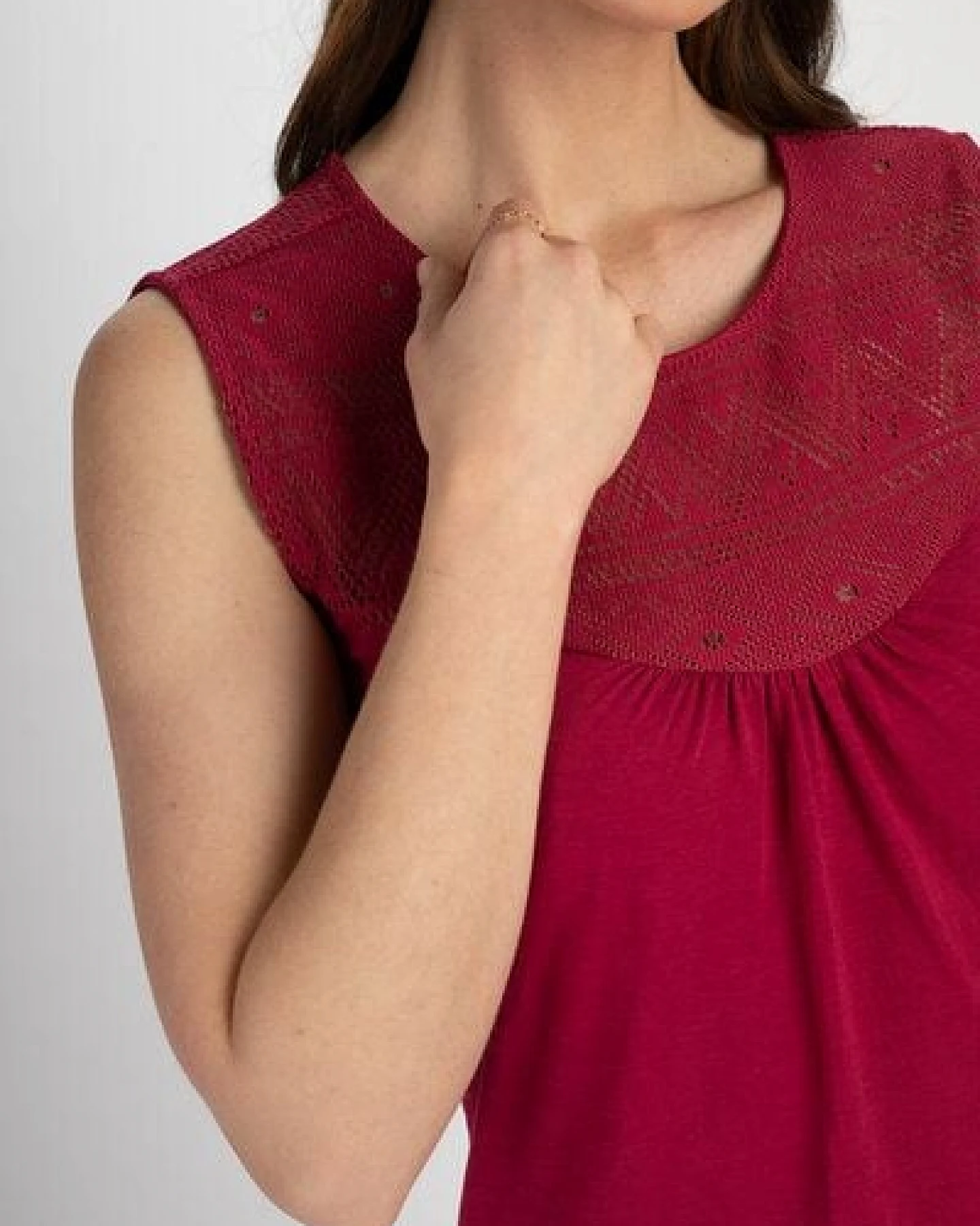 TRANQUILLO Kurzes Kleid mit Spitzendetails (S25X46) – Ansicht 3
