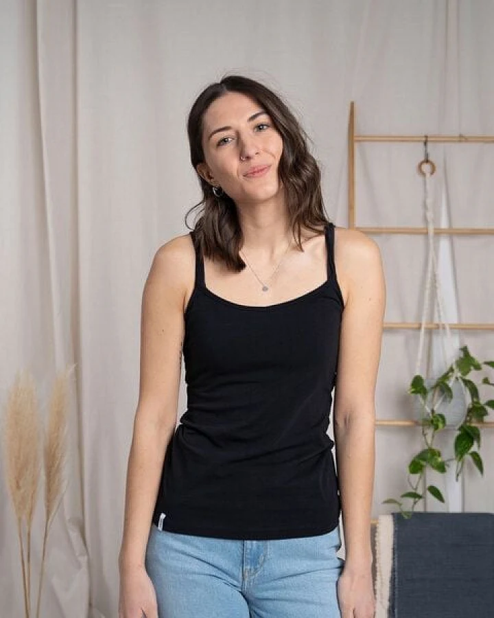 Vresh Clothing Silvia - Spaghetti-Trägertop aus Biobaumwoll-Mix
