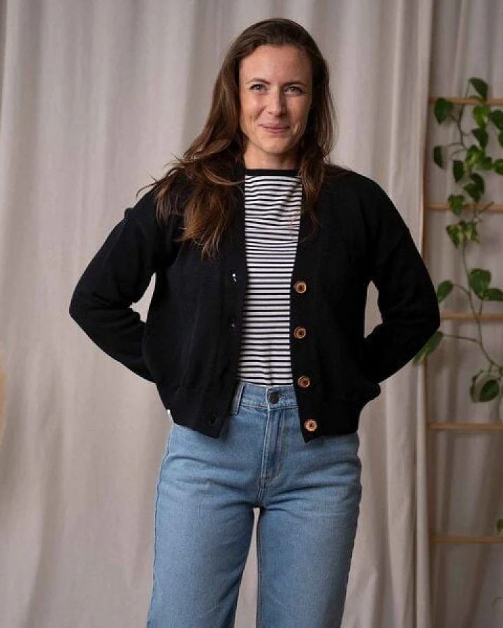 Vresh Clothing Vreia, Kurze Strickjacke aus Biobaumwolle