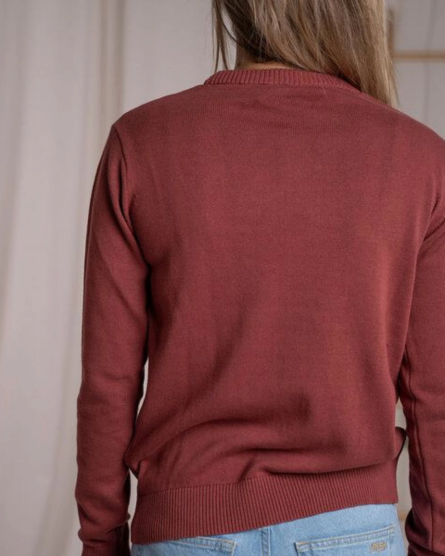 Vresh Clothing Vrenja, Klassischer Strickpullover aus Biobaumwolle – Ansicht 3