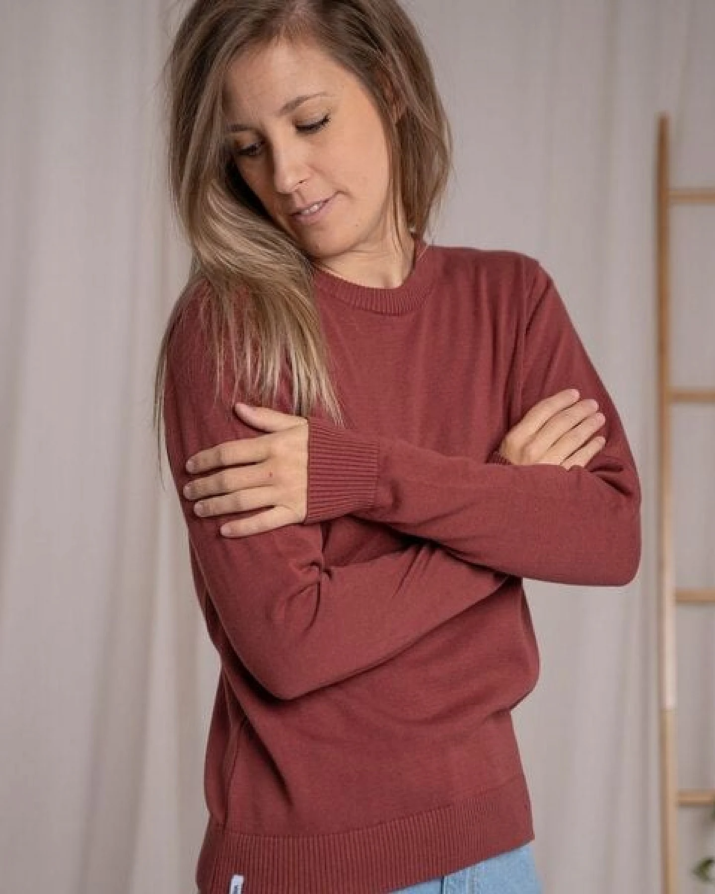 Vresh Clothing Vrenja, Klassischer Strickpullover aus Biobaumwolle – Ansicht 4