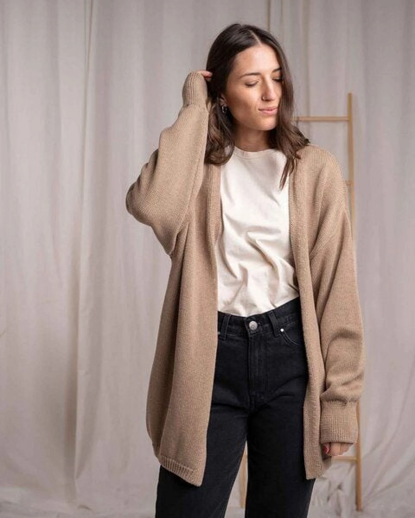 Vresh Clothing Vreda, Strick Cardigan aus Biobaumwolle – Ansicht 4