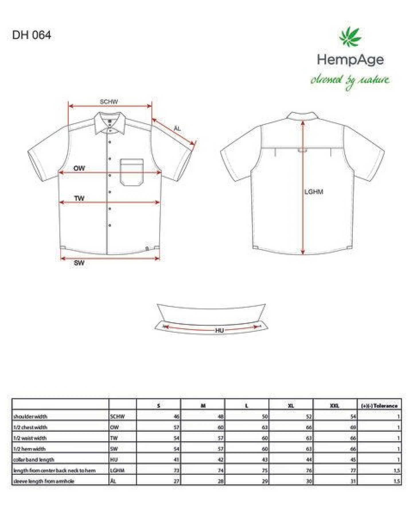 HempAge Kurzarmhemd Herren Hanf/Biobaumwolle – Ansicht 3